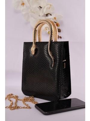 Weem Bag 143 Piton Yılan Sap Zarif Portföy Çanta Kadın İçin Şık Tasarım ve Fonksiyonellik