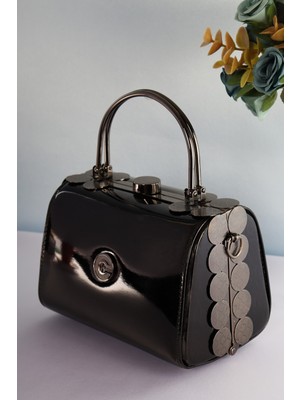 Elysara EB0170 | Rugan Çift Metal Saplı Şık Portföy Çanta