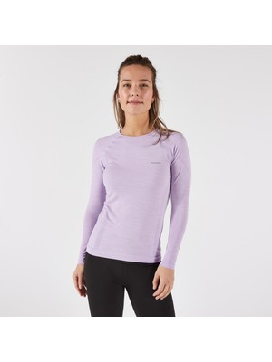 Kiprun Kadın Uzun Kollu Koşu Tişörtü - Lila - Kiprun Run 500