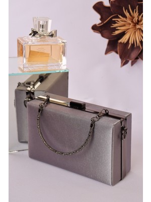 Weembag 107 Saten Canel Abiye Çanta | Modern Çizgili Tasarım