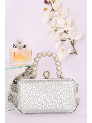 Weem Bag 714 Inci Saplı Desenli Abiye Çanta