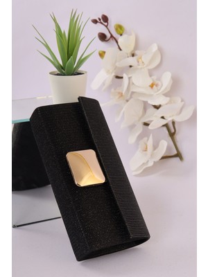 Weem Bag 254 Çizgili Nal Şeklinde Taşlı Abiye Çanta