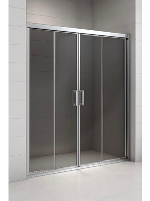 Durul Duşakabin Füme Temper Cam Elegant Seri Ön Cephe Krom Profil - Yükseklik: 190 cm