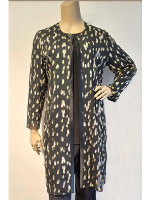 Büyük Beden 3988 Siyah Ceket+Bluz Takım