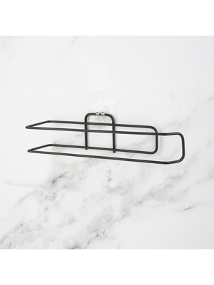 Sticker Yapışkanlı Siyah Kağıt Rulo Havluluk, Peçetelik, Yapışkanlı Tasarım, Banyo Askısı