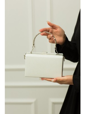 Weem Bag 107 Çizgili Çupra Canel Abiye Çanta | Modern Çizgili Tasarım