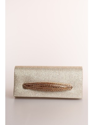 Weem Bag 260 Çizgili Çupra Saplı Kapaklı Abiye Çanta | Modern Abiye Çanta