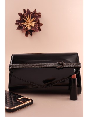 Weem Bag 117 Rugan Düğmeli Klasik Mektup Abiye Çanta