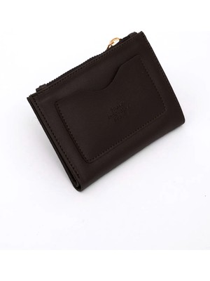 SHAKA Kahve Rengi SHK70 Suni Deri Ön Cepli Bozuk ve Kağıt Para Bölmeli Kartlıklı Çıtçıt Kapatmalı Cüzdan