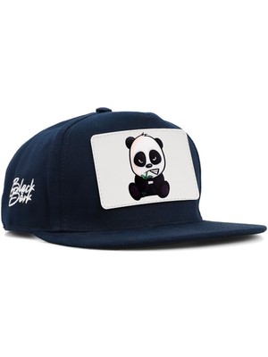 BlackBörk Hip Hop Panda Logolu Lacivert Çocuk Şapka