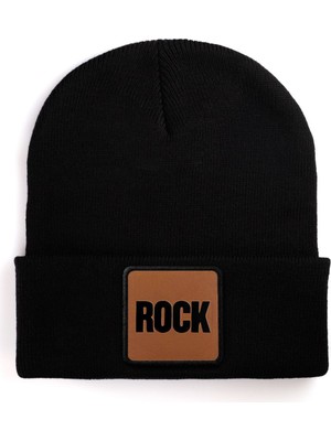 BlackBörk Rock Logolu Siyah Bere