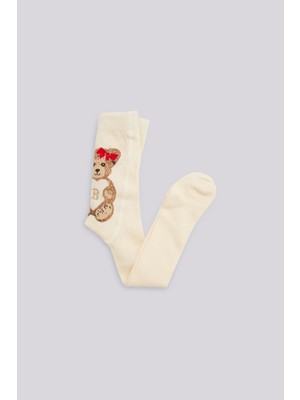 Bg Store Kız Bebek Ekru Çorap
