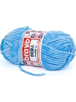 Bera Kadife Iplik 100 gr 120 Metre (Renk Kodu: 927) Bebe Mavi