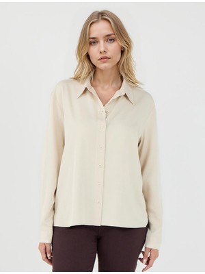 Jimmy Key  Taş Düz Kesim Gömlek Yaka Dokuma Gömlek