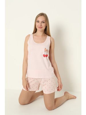Somon Bow Şortlu Pijama Takımı