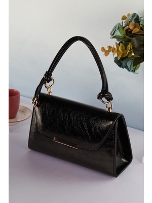 Elysara Kırışık Rugan Gösterişli Portföy Çanta Kadın İçin Şık Tasarım Türkiye Menşeli