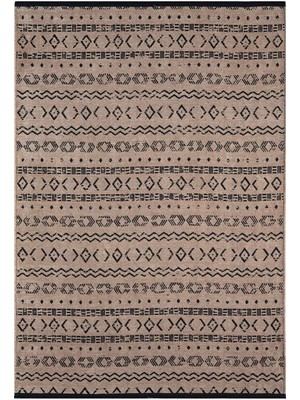 Vitali Home Gaia Bej Halı Yıkanabilir Kaymaz Taban Şönil Kilim Dokuma Pamuk Taban Kilim 10351 120 x 180