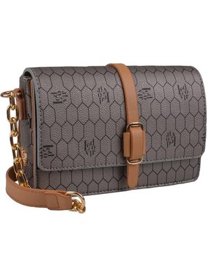 Levidor Platin Kadın Baskılı Çapraz Çanta