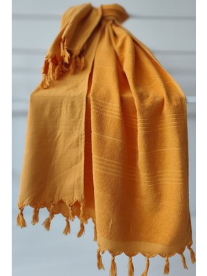 %100 Pamuk Havuz & Plaj Havlusu - Havlu Peştemal 90X170CM - Kayısı