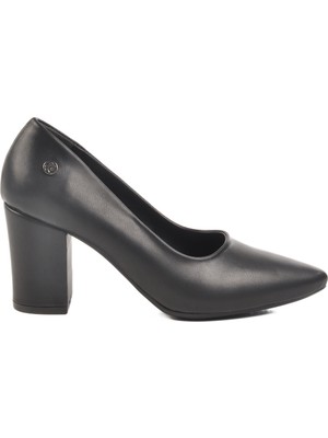 Siyah Topuklu Kadın Abiye Ayakkabı PC-54733 Z