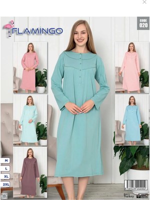 Uzun Kollu Düz Anne Geceliği