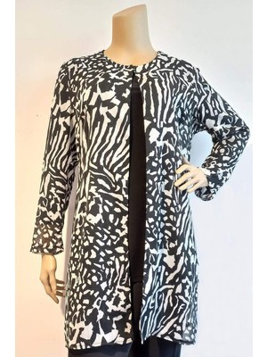 Büyük Beden 3990 Siyah Ceket+Bluz Takım