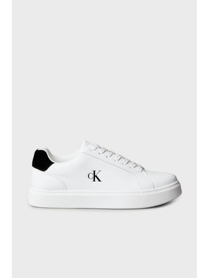 Calvin Klein Deri Logolu Sneaker Ayakkabı YM0YM0143501W Erkek Ayakkabı YM0YM01435 01W