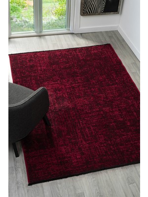 Vitali Home Antik Bordo Halı Yıkanabilir Kaymaz Taban Şönil Kilim Dokuma Pamuk Taban Kilim 10115A 120 x 180