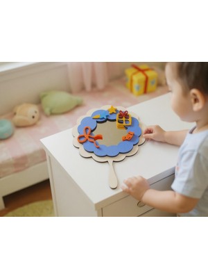 Ahşap Lazer Kesim Mdf Ayna Pleksi Çocuk El Aynası