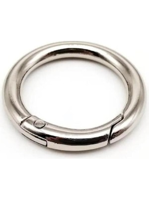 2 cm Ithal Çanta Klipsi Yuvarlak Yaylı Aksesuar 10 Adet - Metal Aksesuar