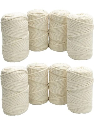 Ekru Taranabilir Pamuk Makrome Ipi 2 kg 8X250GR.