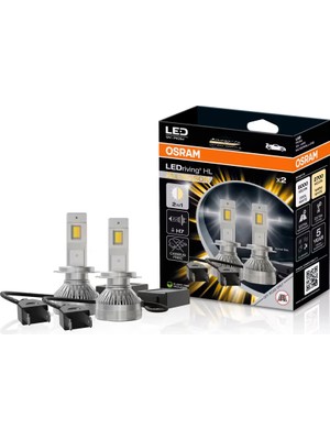 Osram 12V H7 LED 2 Si 1 Arada (Beyaz LED -Sarı Led) 64210DWALL-2HB