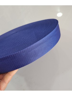 Şerit Kolon Polyester Çanta Askısı 4 cm -Mavi 2 Metre