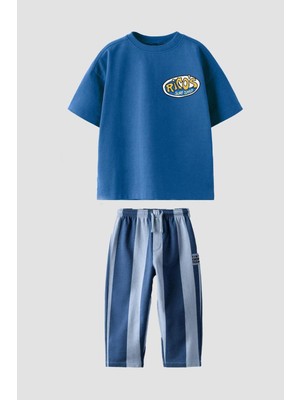 Erkek Çocuk Baskılı Jogger Pantolonlu Altüst Takım