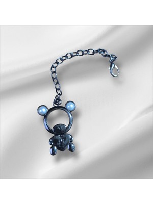 Altın Zincirli Ayıcık Tasarımlı Aksesuar