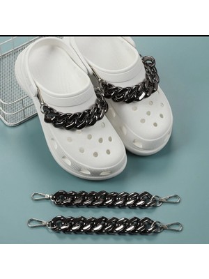 Terlik Metal Aksesuarı 1 Çift Siyah  Metal Aksesuar