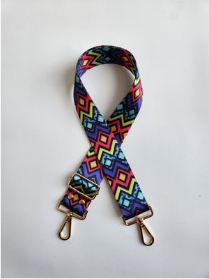 Desenli Kolon Çanta Askısı (4*120 cm )