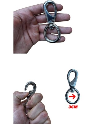 Köpek Tasma Zincir Klips Papağan Gümüş 1 Adet -Metal Aksesuar