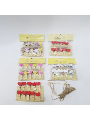 Ahşap Notluk Ipli Mandal