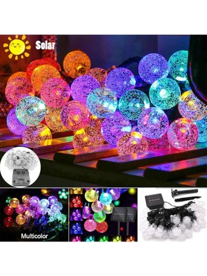 Renkli 10 Metrelik Solar Top LED Işık, Bahçe ve Dekorasyon Için Harika Seçenek