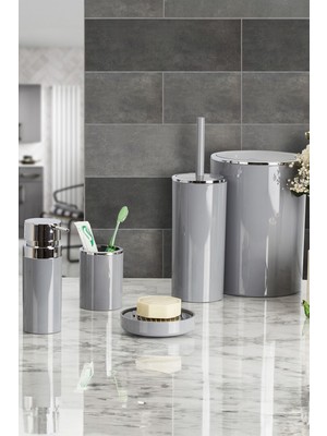 Gri Banyo Seti, Şık ve Kullanışlı, Ev Dekorasyonuna Uygun