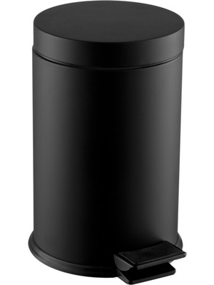 3 Litre Siyah Pedallı Çöp Kutusu, Şık ve Pratik Temizlik Gereciği