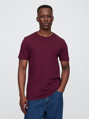 Gap Erkek Bordo Everyday Soft T-Shirt