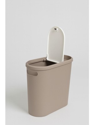 10 Litre Şık ve Pratik Çöp Kovası – Banyo, Ofis, Mutfak Için Gri