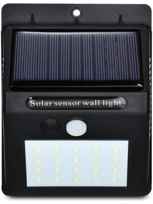Güneş Enerjili 20 LED Sensörlü Su Geçirmez Duvar ve Bahçe Sokak Aydınlatması