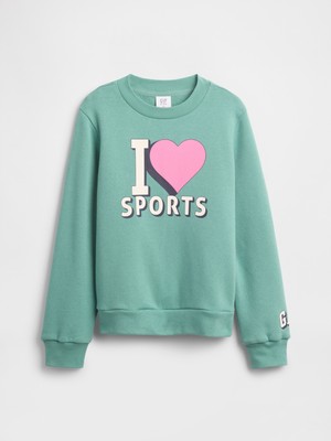 Gap Kız Çocuk Turkuaz Gap Logo Sweatshirt