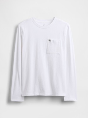 Gap Erkek Çocuk Beyaz Gap Logo Pocket T-Shirt