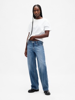 Gap Kadın Mavi Low Rise '90S Jean Pantolon