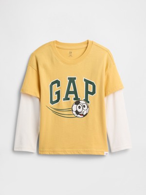 Gap Erkek Bebek Sarı Grafik Baskılı T-Shirt