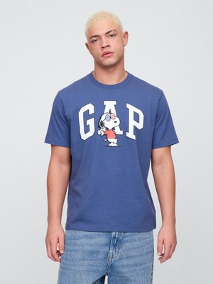 Gap Erkek Mavi Gap Logo T-Shirt